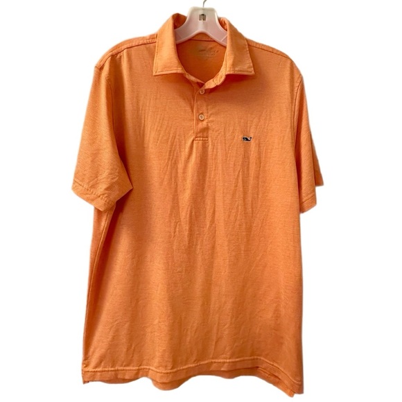 Men's Vineyard Vines Orange Polo Shirt - Size M - MINT CONDITION - Picture 1 of 5